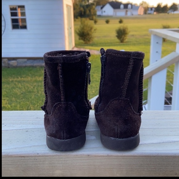 Circo Brown Genuine Suede Zippered Toddler Boots - Picture 11 of 11